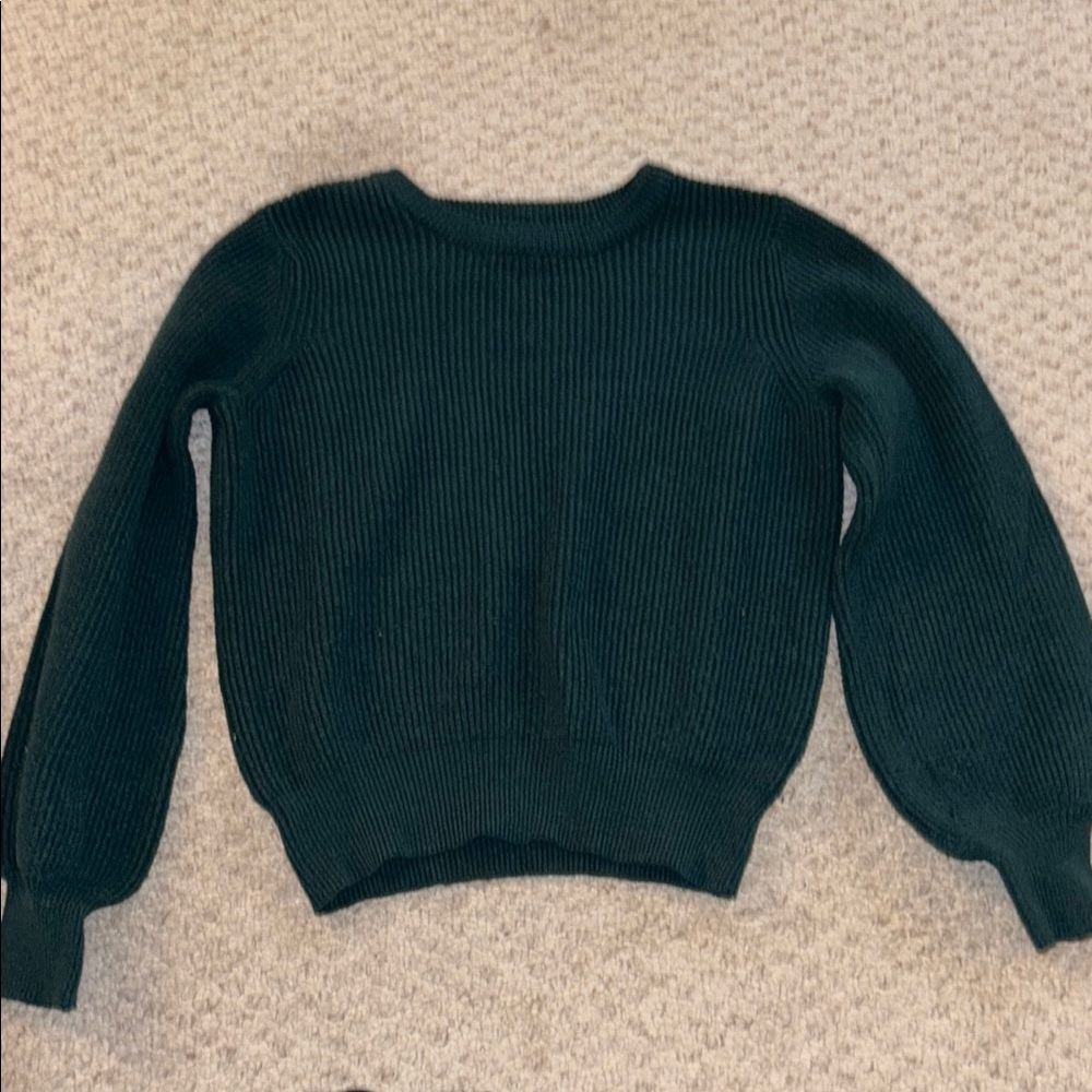SO Women's Deep Green Crew Neck Sweater